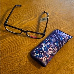 NWT Vera Bradley Readers +2.00 with matching case